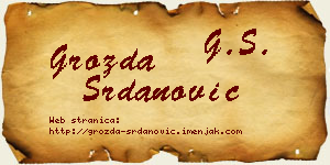 Grozda Srdanović vizit kartica